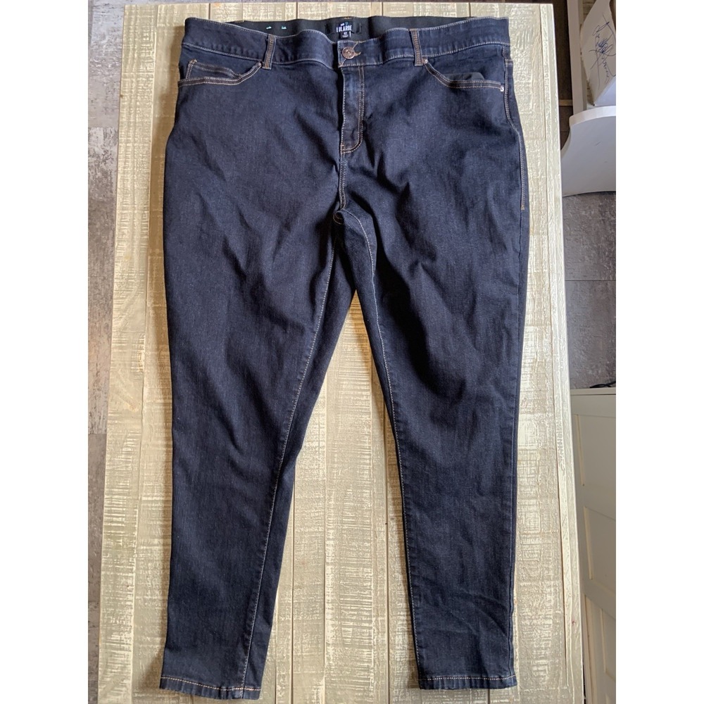 LuLaroe Jeans Women 42 Skinny High Rise Denim Stretch Dark‎ Wash 42x28